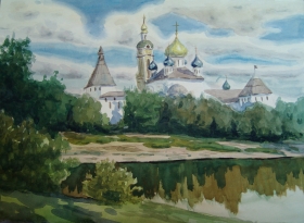 Лето. Новоспасский монастырь.